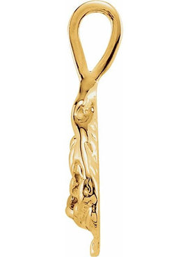 14K Yellow Gold Nugget Pendant
