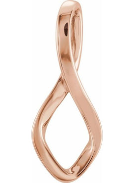 14K White Gold Freeform Pendant