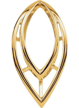 18K Yellow Gold Pendant Enhancer