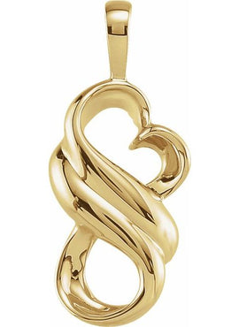 14K Yellow Gold Freeform Pendant