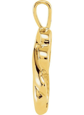 14K Yellow Gold Freeform Pendant