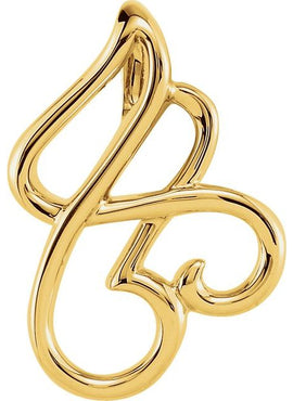 14K Yellow Gold Freeform Pendant