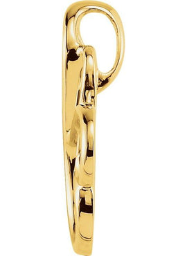 14K Yellow Gold Freeform Pendant
