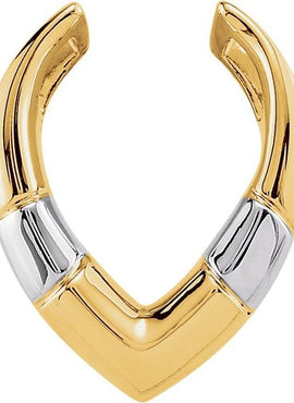 14K Yellow/White Gold Pendant Enhancer
