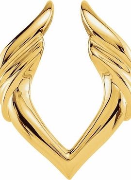 18K Yellow Gold Pendant Enhancer