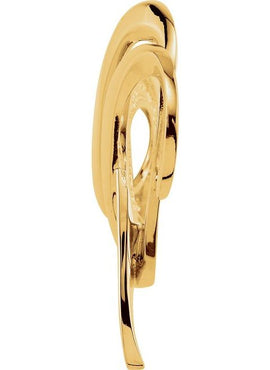14K White Gold Freeform Slide Pendant
