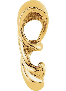 10K Yellow Gold Freeform Slide Pendant