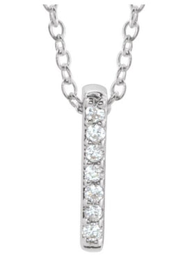 14K Yellow Gold .05 CTW Natural Diamond Bar 16-18