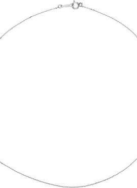 14K White Gold Off-Center Sideways Cross 16