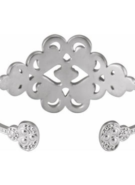 Sterling Silver 1/6 CTW Natural Diamond Cuff 7