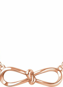14K White Gold Bow 16-18
