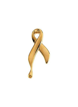 10K Yellow Gold Ribbon of Tears™ Lapel Pin