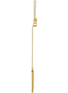 14K Yellow Gold Circle and Bar 18