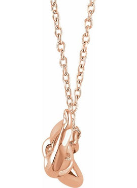 14K White Gold Bow 16-18