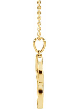 14K White Gold Interlocking Circle Pendant