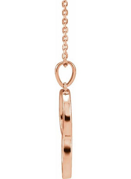 14K White Gold Interlocking Circle Pendant