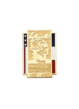 14K Yellow Gold Marquise De La Fayette Lapel Pin