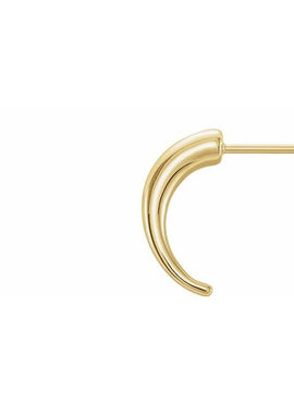 14K White Gold J-Hoop Earrings
