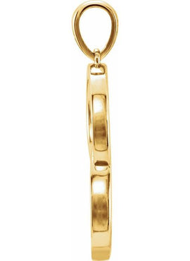 14K White Gold Interlocking Circle Pendant