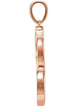 14K White Gold Interlocking Circle Pendant