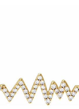 14K Yellow Gold 1/6 CTW Natural Diamond Heartbeat 16-18