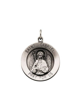 Sterling Silver 18.5 mm St. Gabriel Medal 18