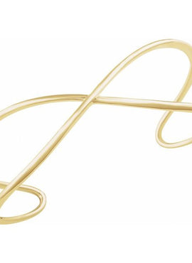 14K Yellow Gold Criss-Cross Cuff 7