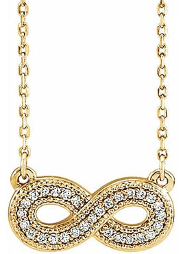 14K White Gold .06 CTW Natural Diamond Infinity-Inspired 16-18
