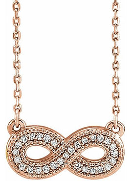 14K White Gold .06 CTW Natural Diamond Infinity-Inspired 16-18