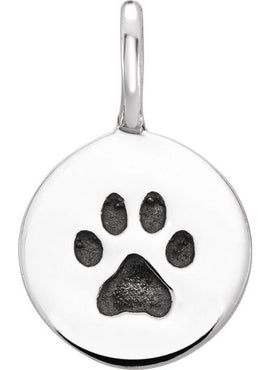 Sterling Silver Paw Print Charm/Pendant