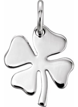 Sterling Silver Four-Leaf Clover Charm/Pendant