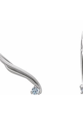 14K White Gold 1/5 CTW Natural Diamond Ear Climbers