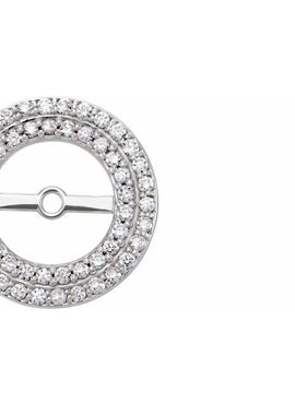 14K White Gold 1/3 CTW Natural Diamond Earring Jackets