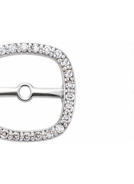 14K White Gold .08 CTW Natural Diamond Halo-Style Earring Jackets
