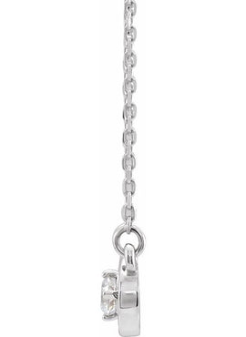 14K White Gold 1/10 CT Natural Diamond Infinity-Inspired 16-18