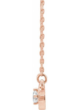 14K White Gold 1/10 CT Natural Diamond Infinity-Inspired 16-18
