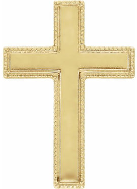 14K Yellow Gold 20 Gauge Cross Stamping