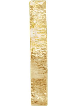 10K Yellow Gold 20 Gauge Identification Bracelet Stamping with External Drilled Eyelet