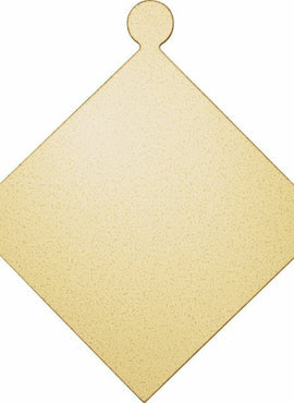 14K Yellow Gold 24 Gauge Diamond Stamping with External Undrilled Eyelet
