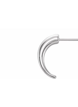 14K White Gold J-Hoop Earrings