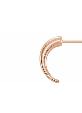14K White Gold J-Hoop Earrings