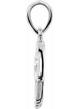 14K White Gold .03 CTW Natural Diamond Hamsa 16-18
