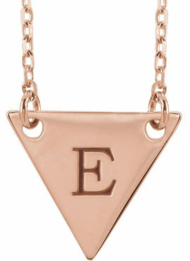 14K White Gold Engravable Geometric 16-18
