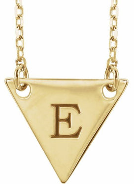 14K White Gold Engravable Geometric 16-18