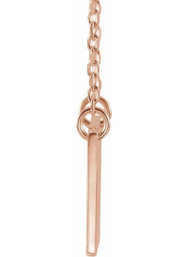 14K White Gold Engravable Geometric 16-18