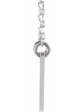 14K White Gold Engravable Geometric 16-18