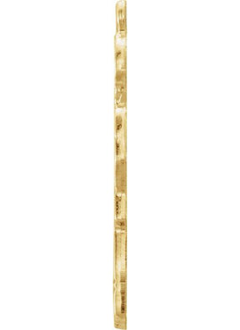 14K Yellow Gold 18 Gauge Boy Stamping with External Undrilled Eyelet