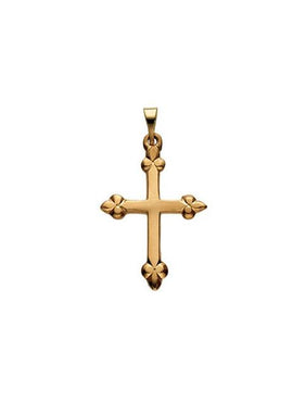 14K White Gold 21x16 mm Cross Pendant