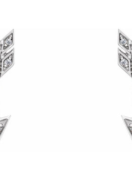 14K Yellow Gold 1/6 CTW Natural Diamond Arrow Earrings