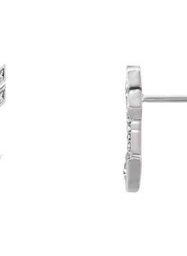 14K Yellow Gold 1/6 CTW Natural Diamond Arrow Earrings